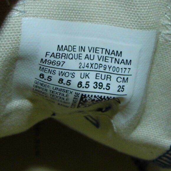 CONVERSE Chuck Taylor All Star OX Navy Blue Sneakers Womens Size 8.5 - Picture 7 of 7